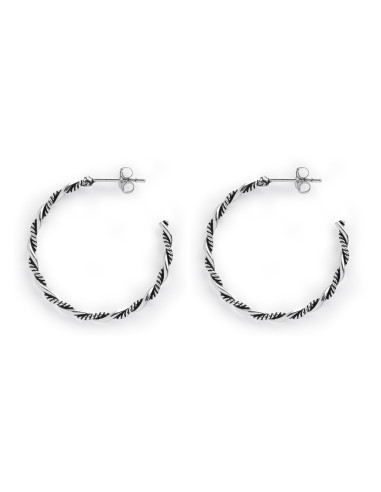 Aro trenzado de Plata . Diametro de 50mm.