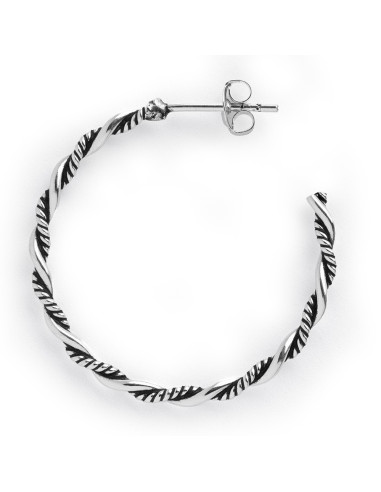 Aro trenzado de Plata . Diámetro de 30mm.