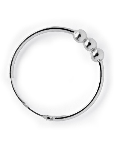 Aro con 3 bolitas centrales de Plata .