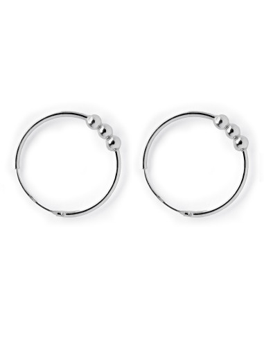 Aro con 3 bolitas centrales de Plata .