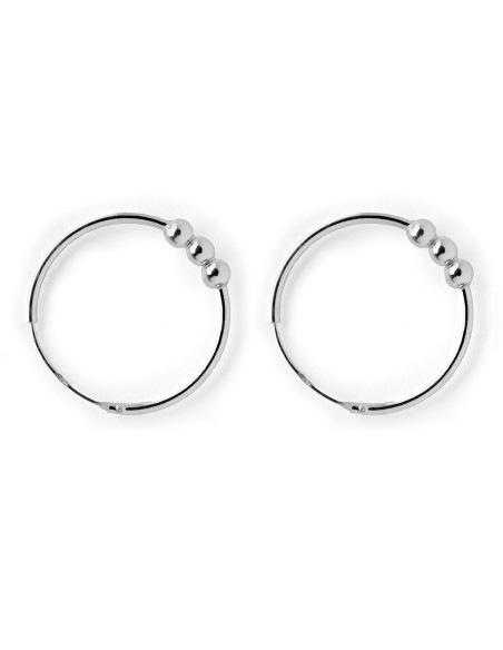 Aro con 3 bolitas centrales de Plata .