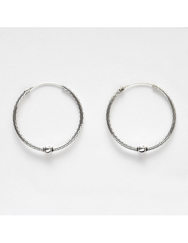 Aro Bali de Plata . Diámetro de 1,5x35mm.