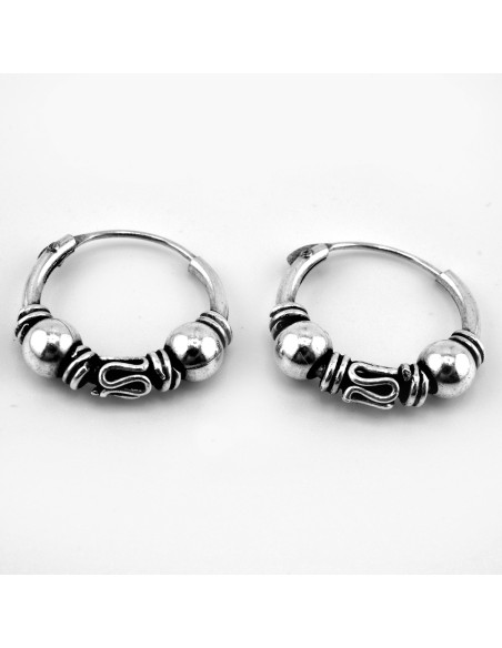 Aro Bali de Plata . Diámetro de 1,5x16mm,