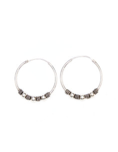 Aro Bali de Plata . Diámetro de 1,5x16mm.