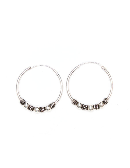 Aro Bali de Plata . Diámetro de 1,5x16mm.