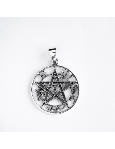 Colgante Tetragrametón de Plata . Diámetro de...