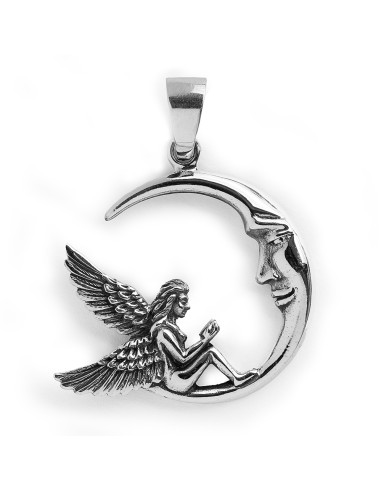Colgante Luna con Ada de Plata.