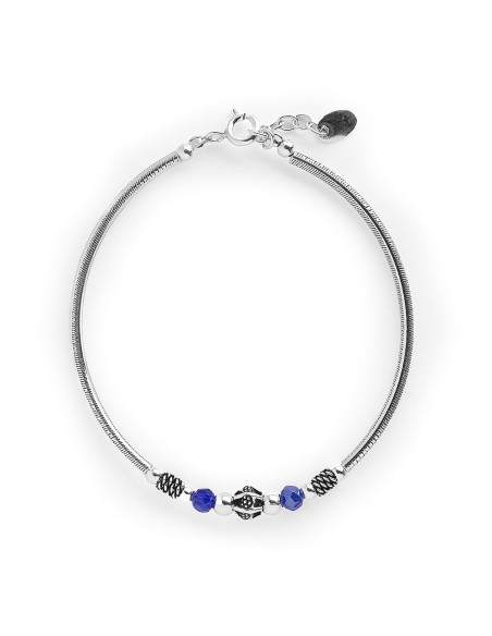 pulsera de Plata con Lápiz Lázuri.