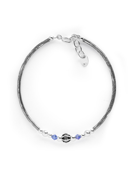 Pulsera de Plata y Agua Marina.
