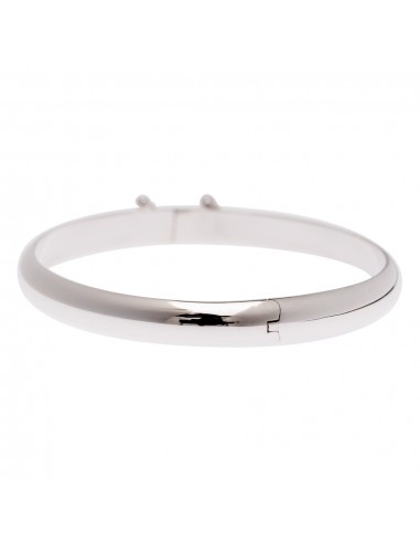 Esclava de plata lisa .