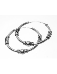 Aro Bali de Plata . Diámetro de 1,5x45mm.