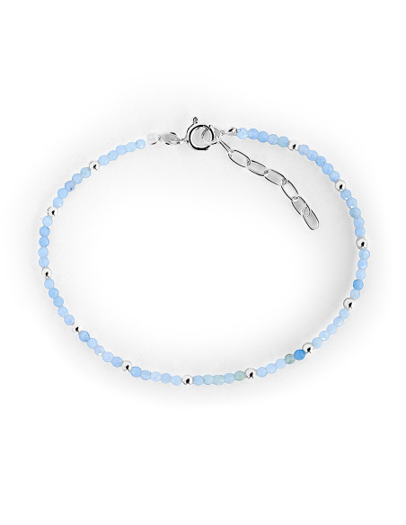 Pulsera de Amazonita y Plata .