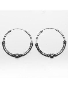 Aro Bali de Plata . Diámetro de 1,5x40mm.