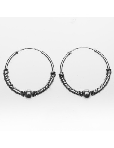 Aro Bali de Plata . Diámetro de 1,5x40mm.