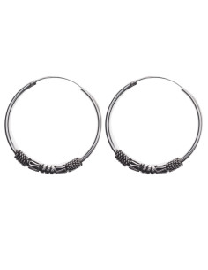 Aro Bali de Plata . Diámetro de 1,5x40mm.