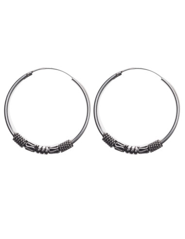 Aro Bali de Plata . Diámetro de 1,5x40mm.