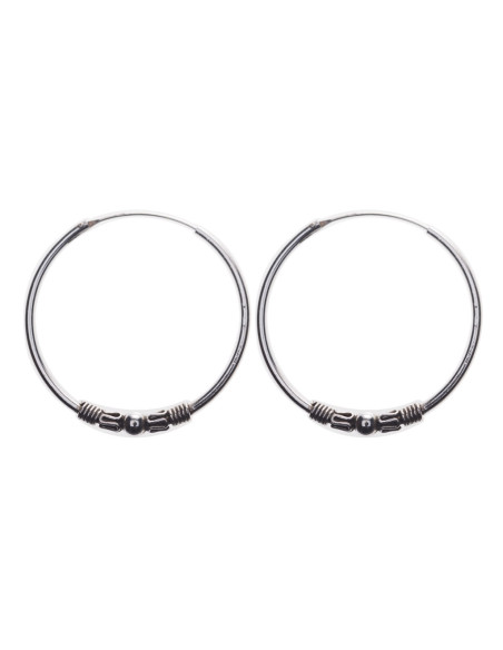 Aro Bali de Plata . Diámetro de 1,5x30mm.