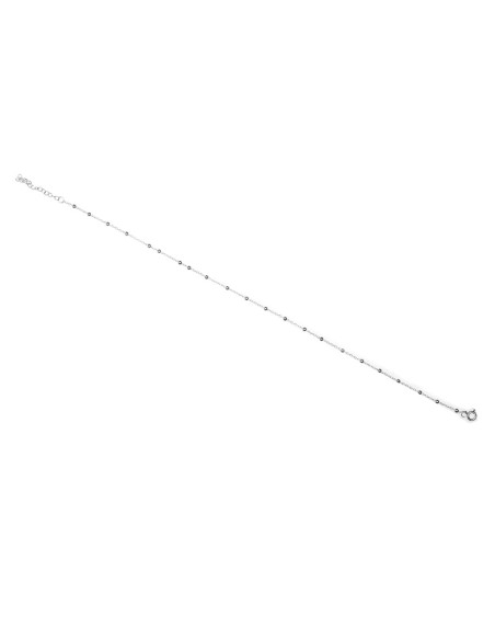 Tobillera de Plata con bolitas .