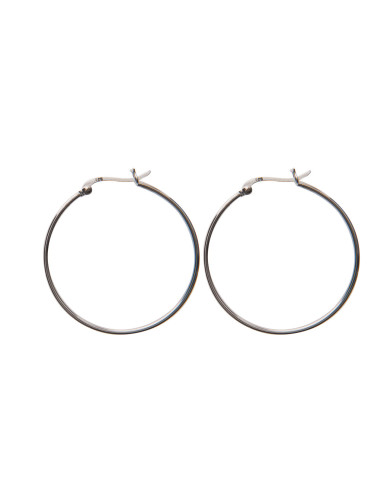 Aro lisa de Plata . Cierre de gancho.