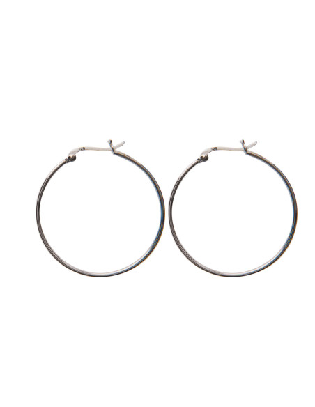 Aro lisa de Plata . Cierre de gancho.