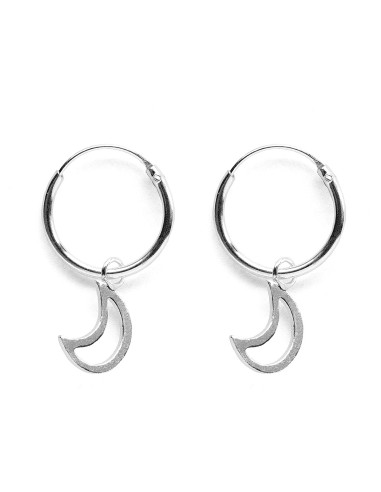 Aros de Plata con Luna .