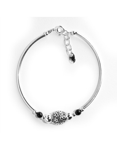 Pulsera de Plata y Onix .