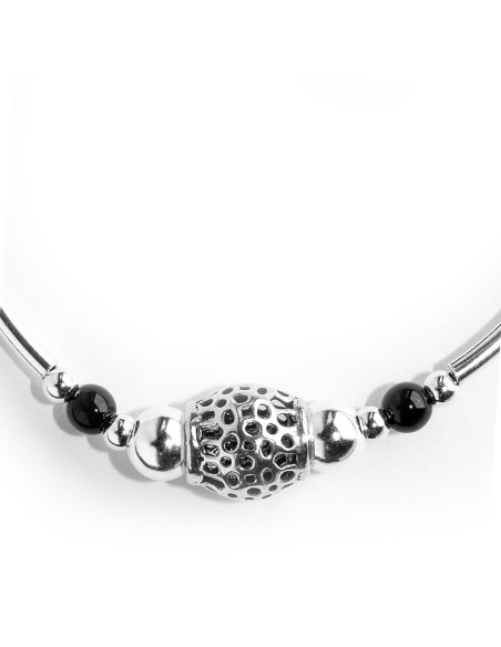 Pulsera de Plata y Onix .