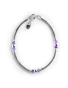 Pulsera de Plata y Amatista .