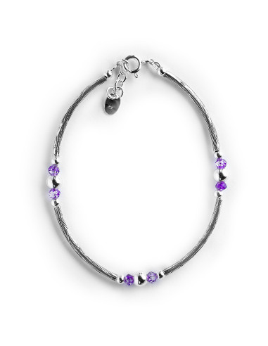 Pulsera de Plata y Amatista .