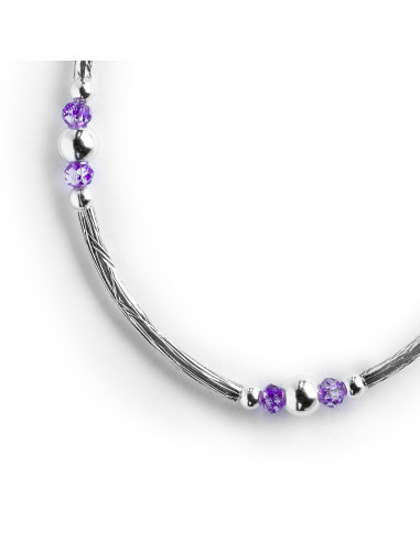 Pulsera de Plata y Amatista .