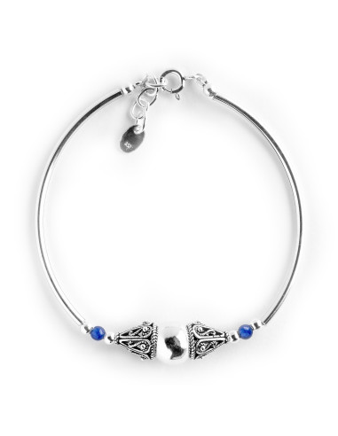 Pulsera de Plata y Lapiz Lázuri.