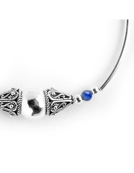 Pulsera de Plata y Lapiz Lázuri.