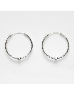 Aro Bali de Plata . Diámetro de 1,5x14mm.