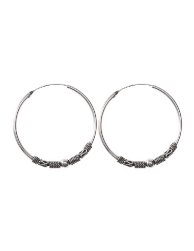 Aro Bali de Plata . Diámetro de 1,5x12mm.