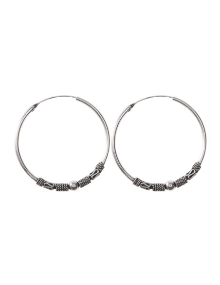 Aro Bali de Plata . Diámetro de 1,5x12mm.