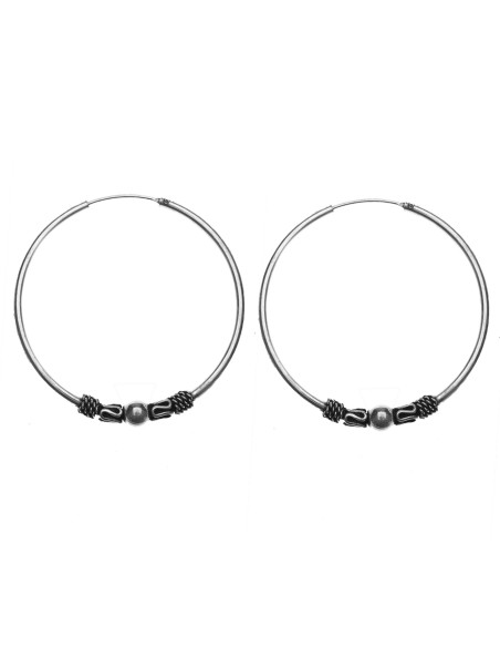 Aro Bali de Plata . Diámetro de 1,5x16mm.