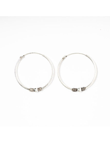 Aro Bali de Plata . Diámetro de 1,5x16mm.