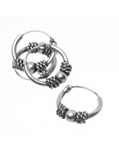 Aro Bali de Plata . Diámetro de 1,5x16mm.