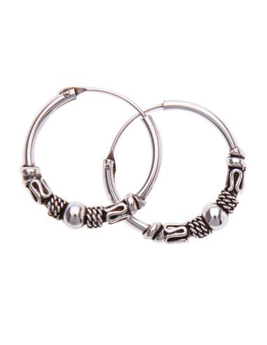 Aro Bali de Plata . Diámetro de 1,5x30mm.