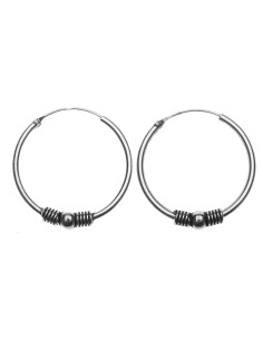 Aro Bali de Plata . Diámetro de 1,5x18mm.