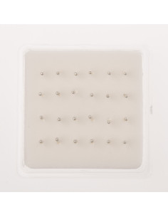 Pendiente de nariz de bola de Plata de 2mm.