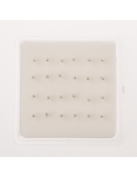 Pendiente de nariz de bola de Plata de 2mm.