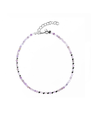 Pulsera de Amatista y Plata .