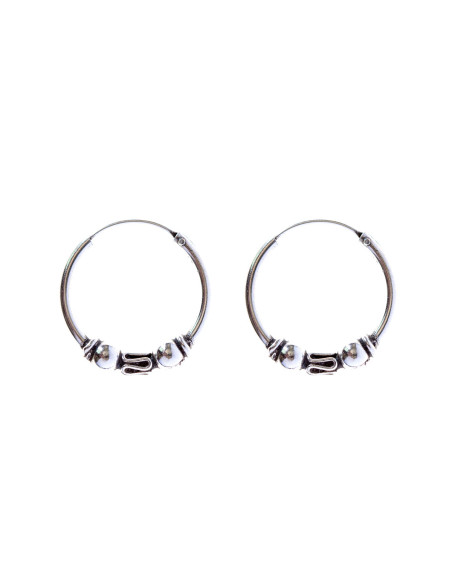 Aro Bali de Plata . Diámetro de 1,5x12mm.