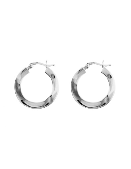 Aro ancho ondulado de Plata .25mm.