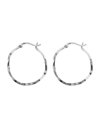 Aro ondulado de Plata . 2x30mm.