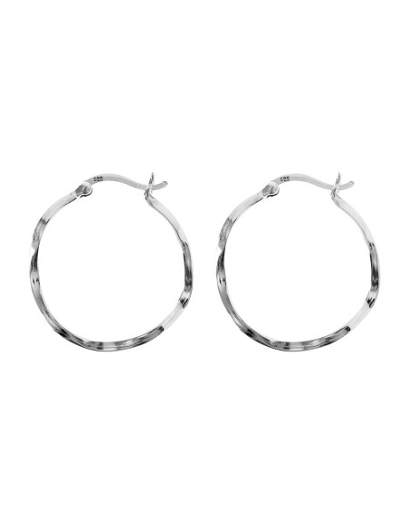 Aro ondulado de Plata . 2x30mm.