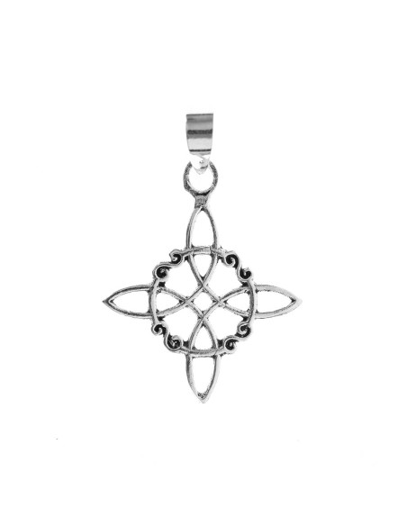 Colgante Nudo de Bruja de Plata .