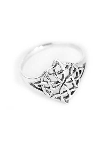 Anillo Nudo de Bruja de Plata .