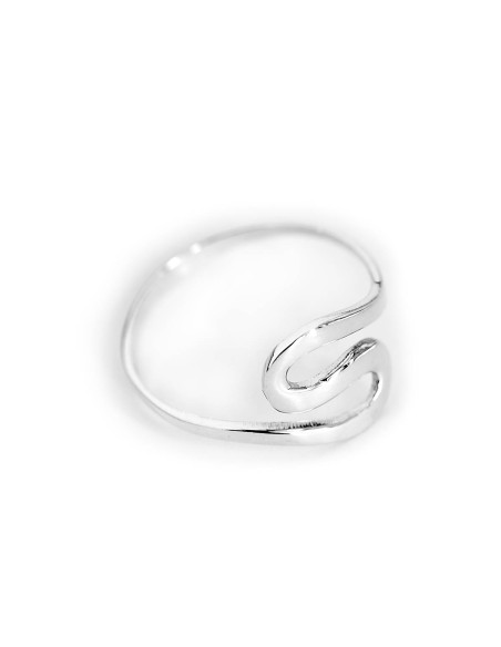 Anillo Doble Onda de Plata .